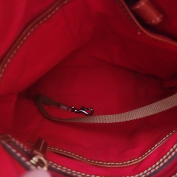 Dooney & Bourke White and Tan Crossbody Bag - Picture 3 of 5